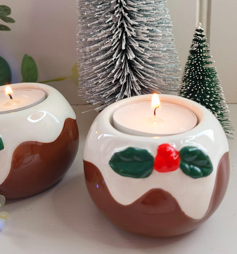 Christmas Pudding Tea Light