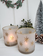 Load image into Gallery viewer, Frosted Star tea light Holder - Gold