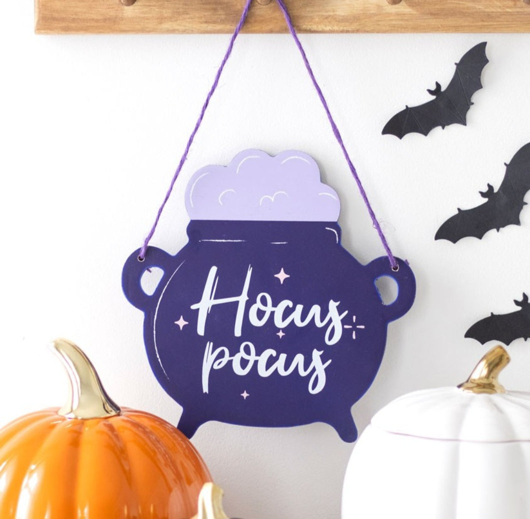 Hocus Pocus Cauldron Plaque