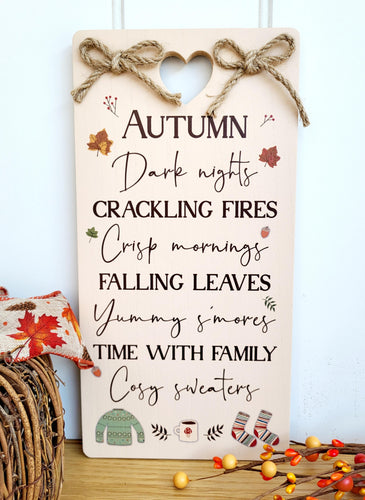 Cosy Autumn Plaque