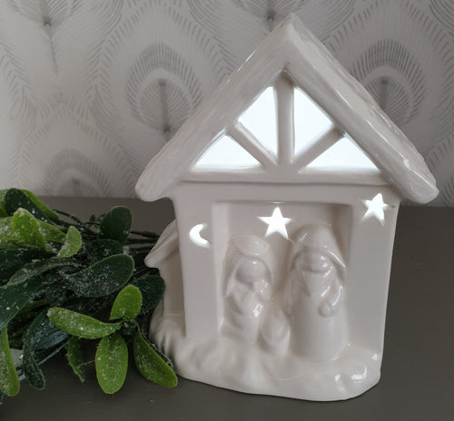 Ceramic LED Nativity Ornament